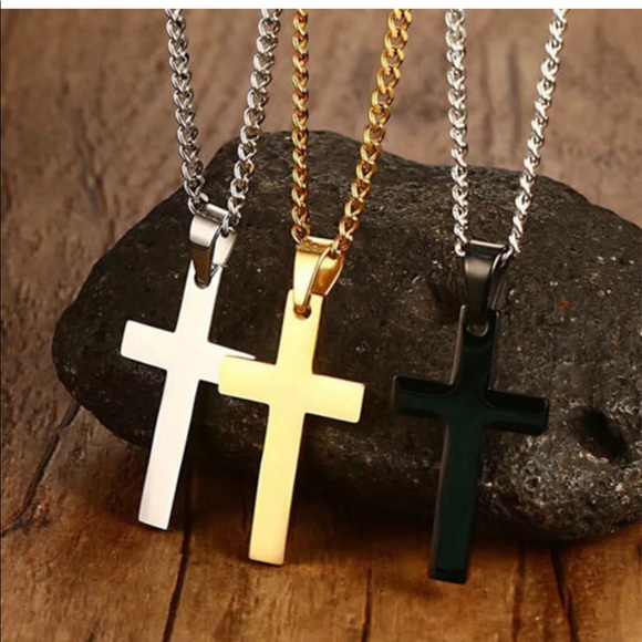 Alloy silver plated men/women necklace stainless s - Picture 5 of 6